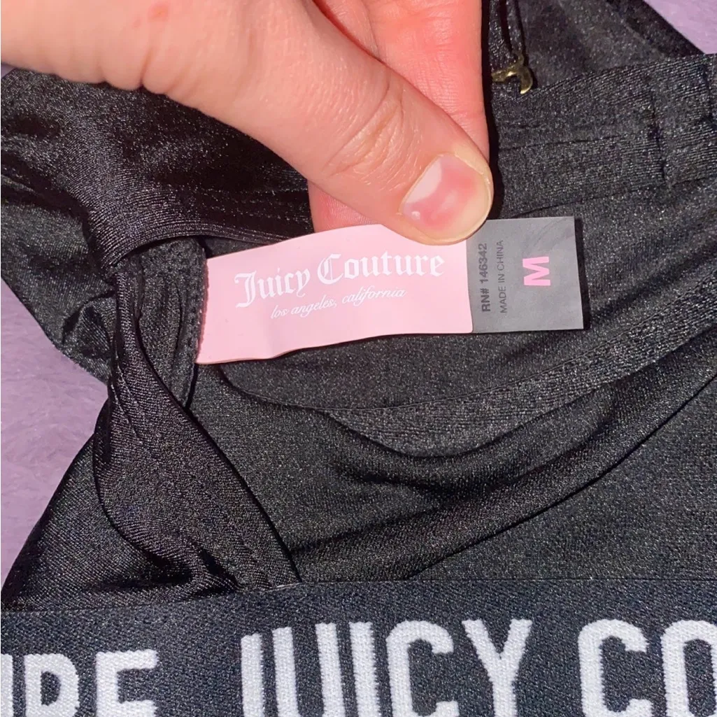 Juicy Couture Sexy Black Underwire Logo One Piece Bathing Suit - Image 3