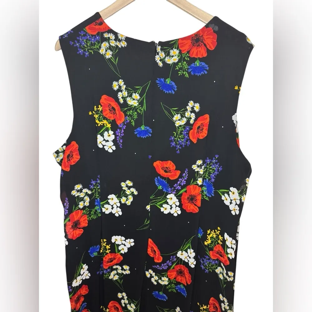 Calvin Klein Handkerchief Hem Chiffon Floral Dress Size 20W - Image 7