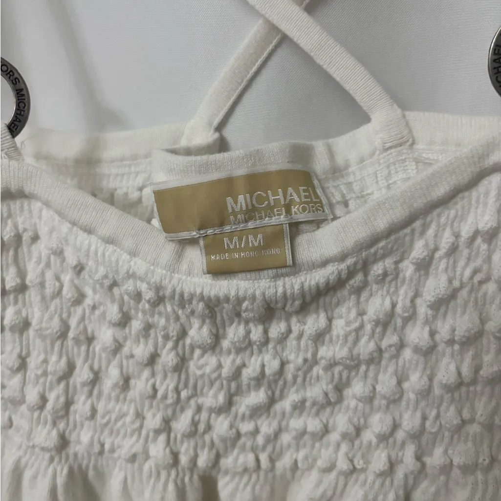 Michael Kors White Smocked Camisole - Image 3
