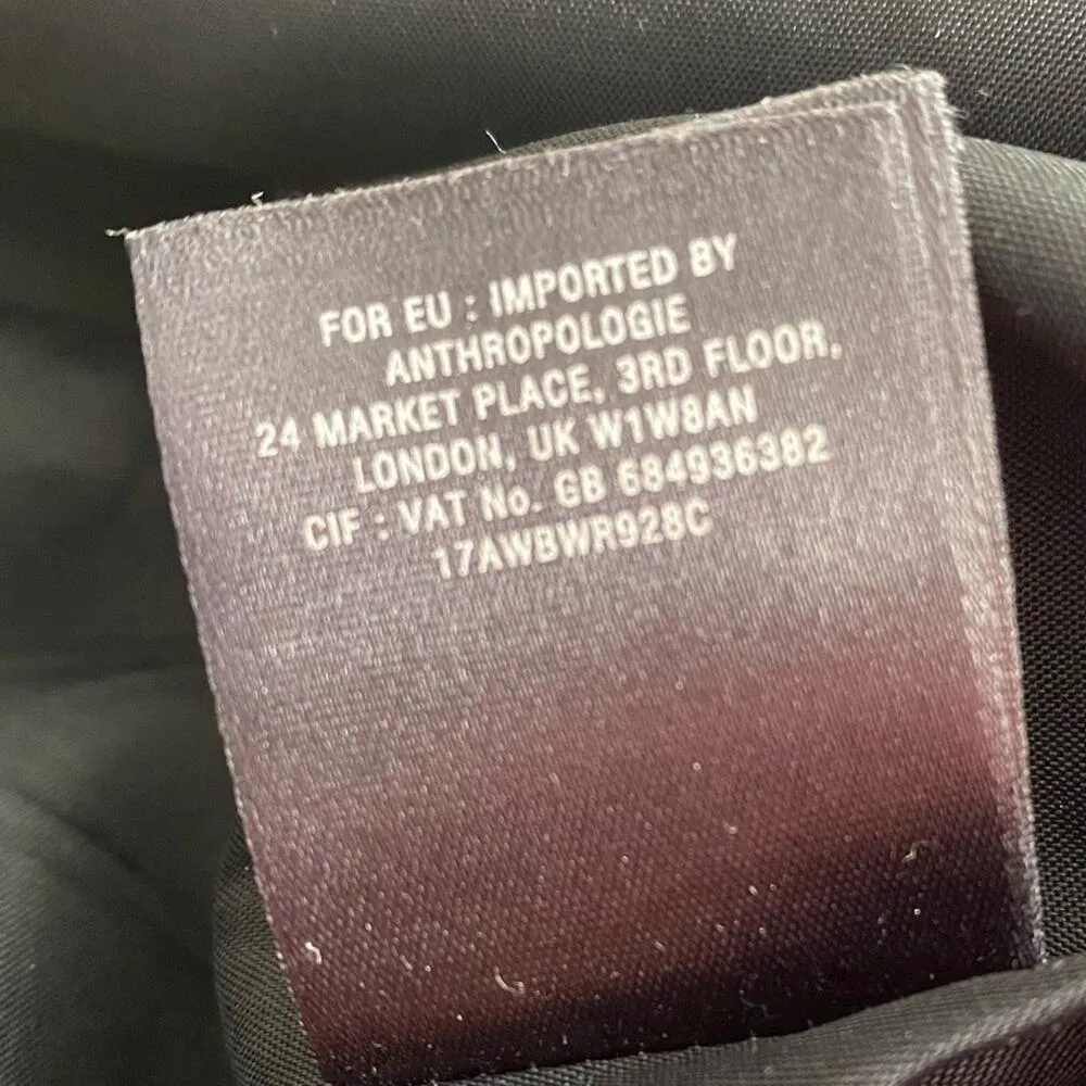 Anthropologie Maeve Black Wool Skirt sz 4 Pencil Skirt Tiered Scallop Hem - Image 8