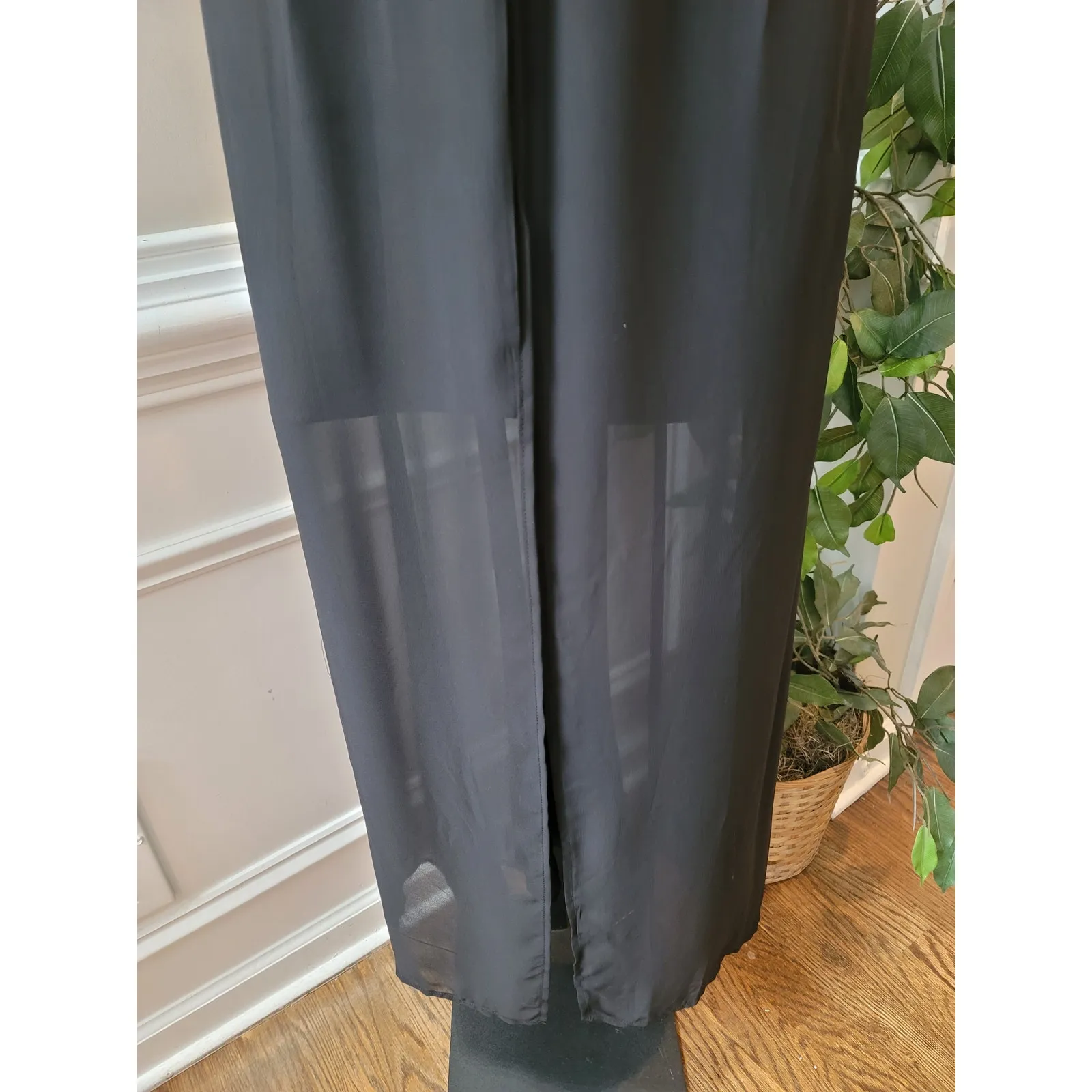 J for Justify Dress Women's Large Black Sleeveless Maxi Chiffon Sheer Skirt - Image 11