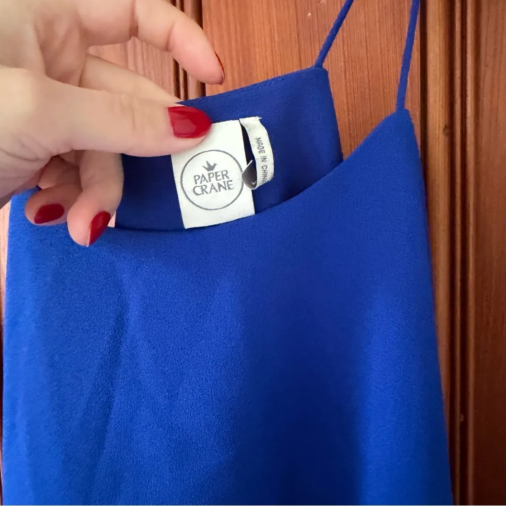 Paper Crane Royal Blue Tank Top Size large - Image 3