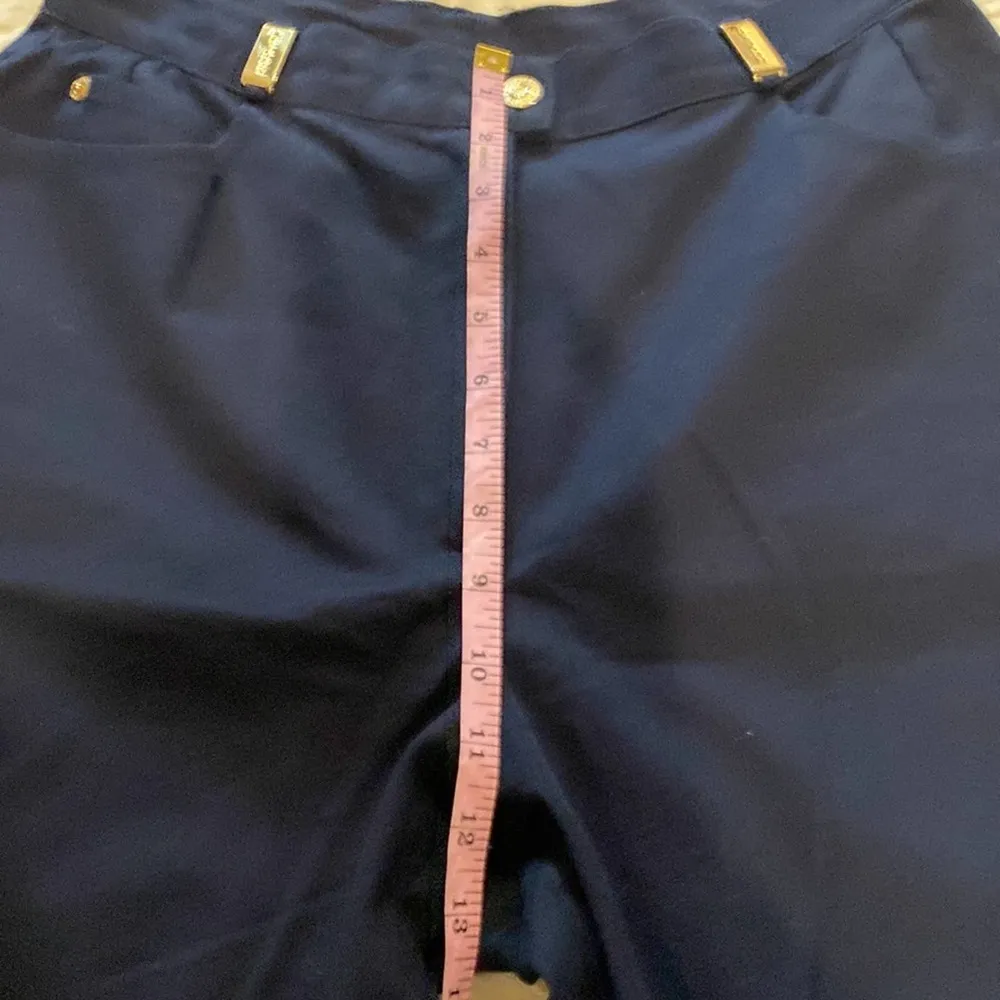 St. John Navy Blue Dress Trousers Sz 28 Straight Leg Women's Designer Luxury - Image 10