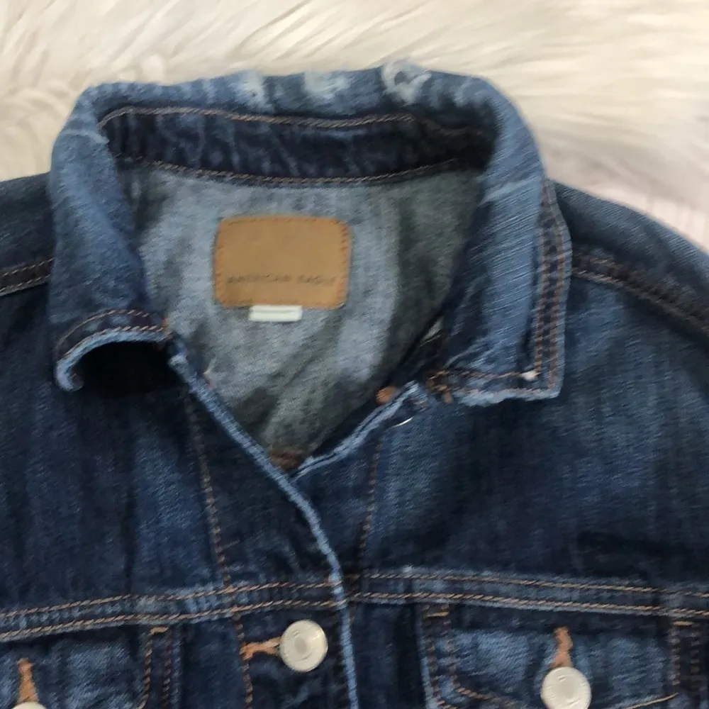 American Eagle Denim Jean Jacket Size XS EUC - Image 6