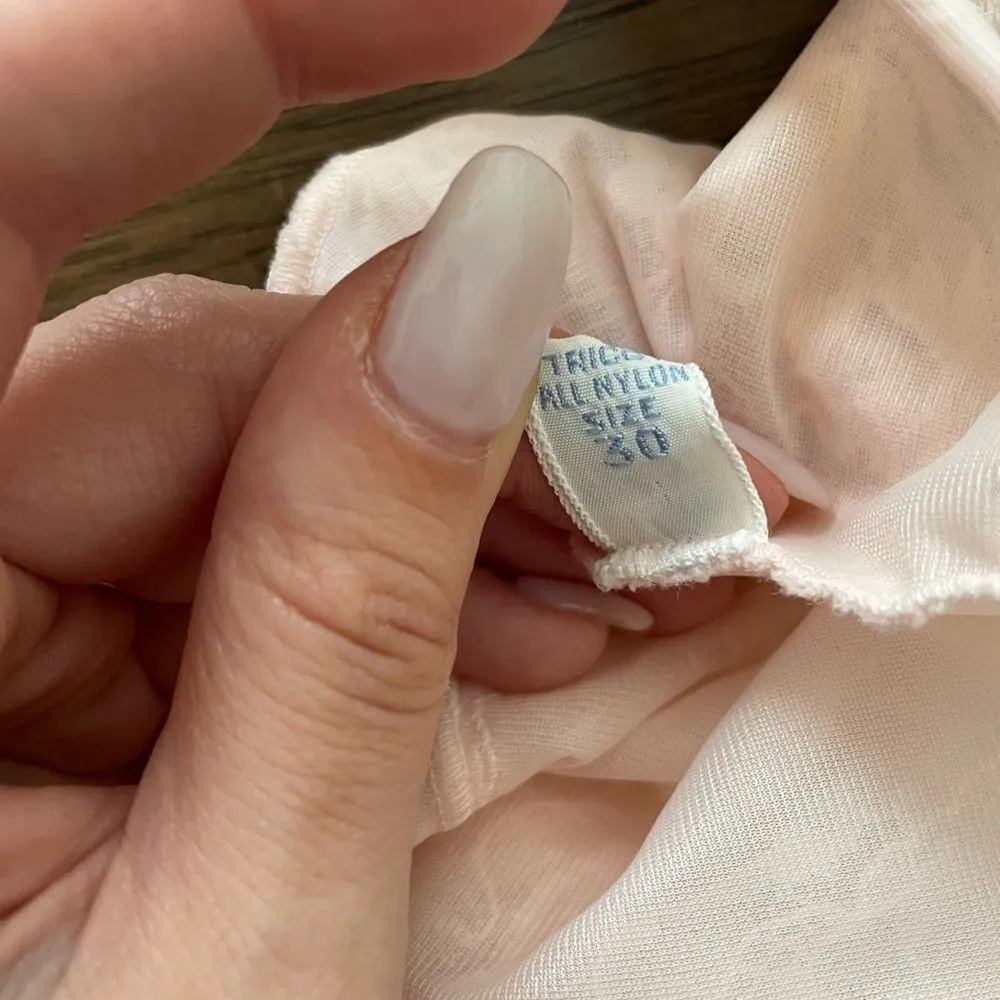 Vintage‎ 1950s Vanity Fair Pink Puffy Tulle Lace Slip Dress Sz 30 Nylon - Image 4