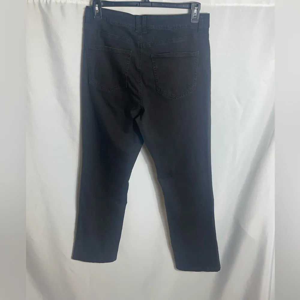 Indigo Rein Black High Rise Slim Jeans 15W31 L31 Raw Hem Stretch Tapered Women's - Image 3