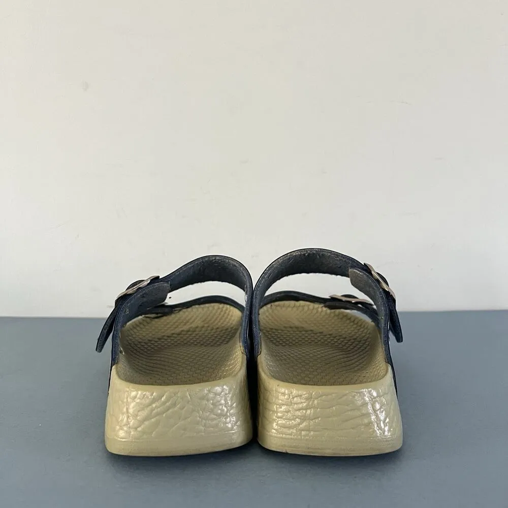 Birkenstock Birkis Arizona Blue Floral Hawaiian Waterproof Rubber Sandals - Image 6