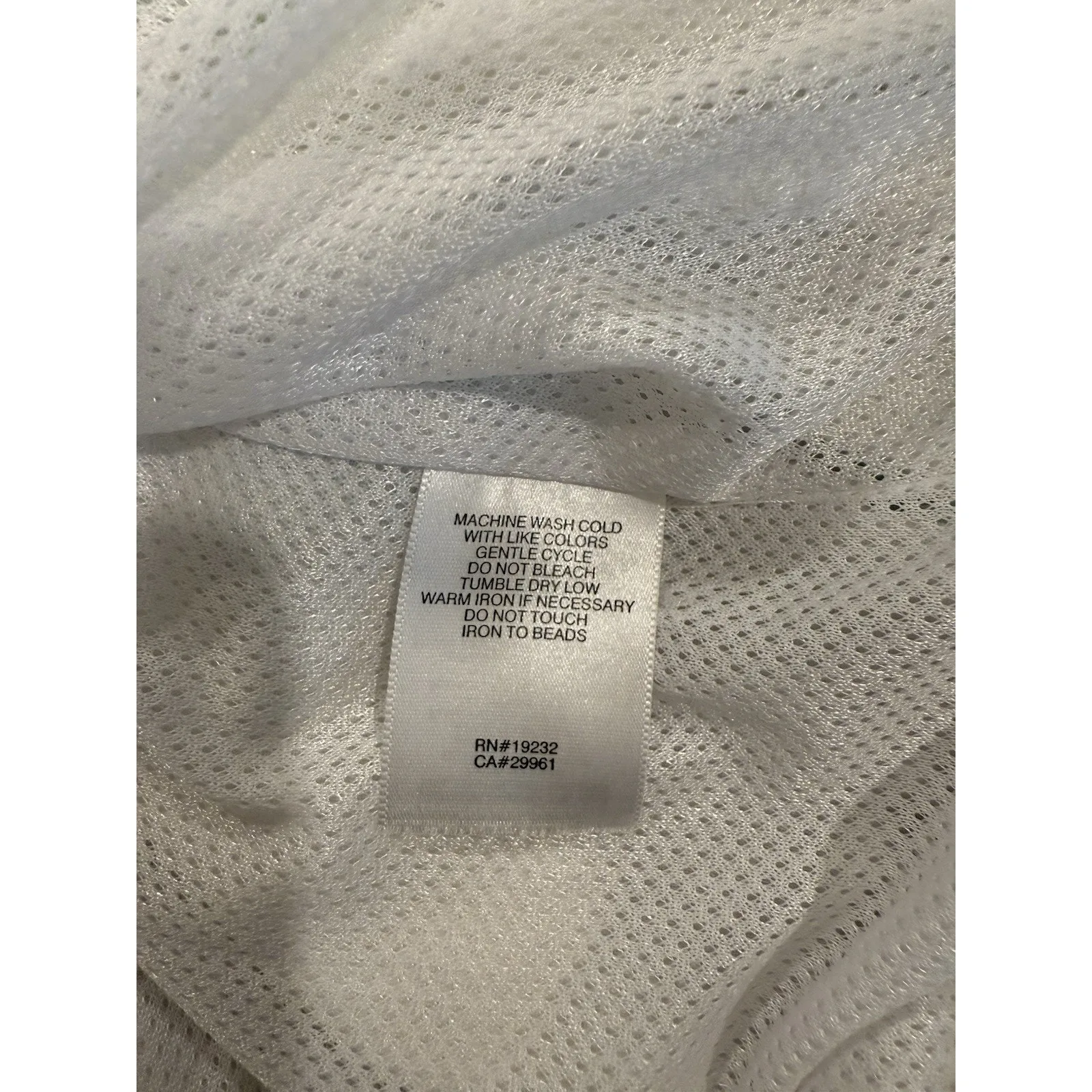 Alfred Dunner Spring Zip Jacket Coat White Embroidered Mesh Lining Size 16 - Image 8