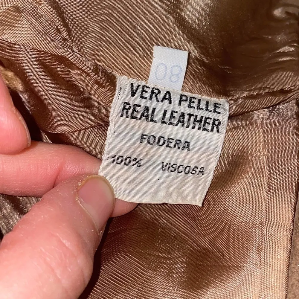 Moschino Vintage 1990s Western Tan Suede Leather Bolero Jacket EUC Sz 8 - Image 7