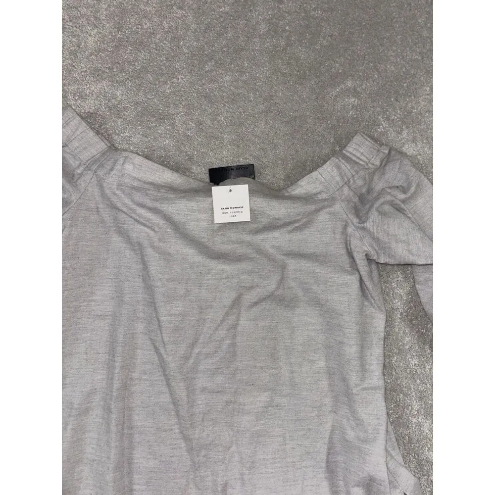 club‎ monaco sophiya top chemise heather gray size 6 - Image 3