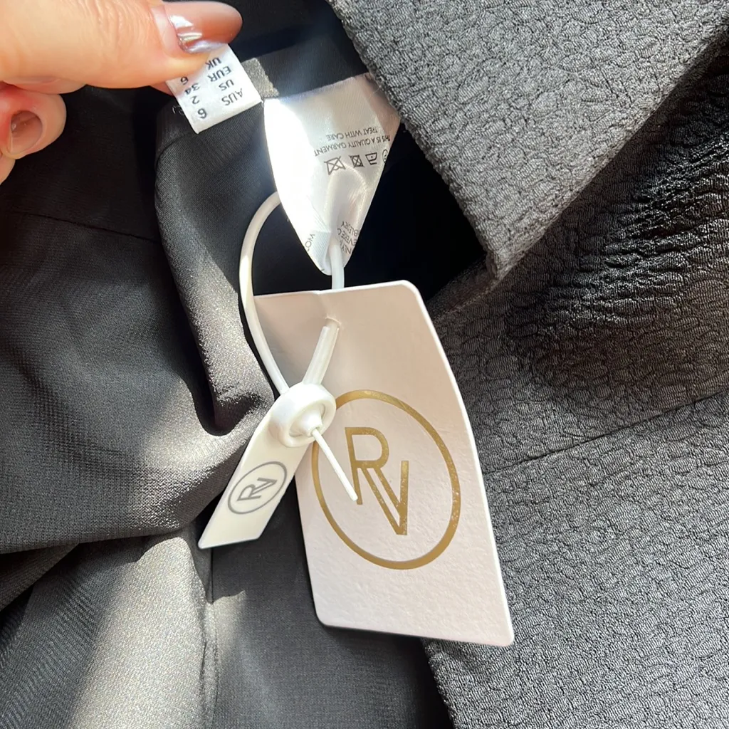 NWT Rebecca Vallance Black MIDI Dress Size 2 - Image 5