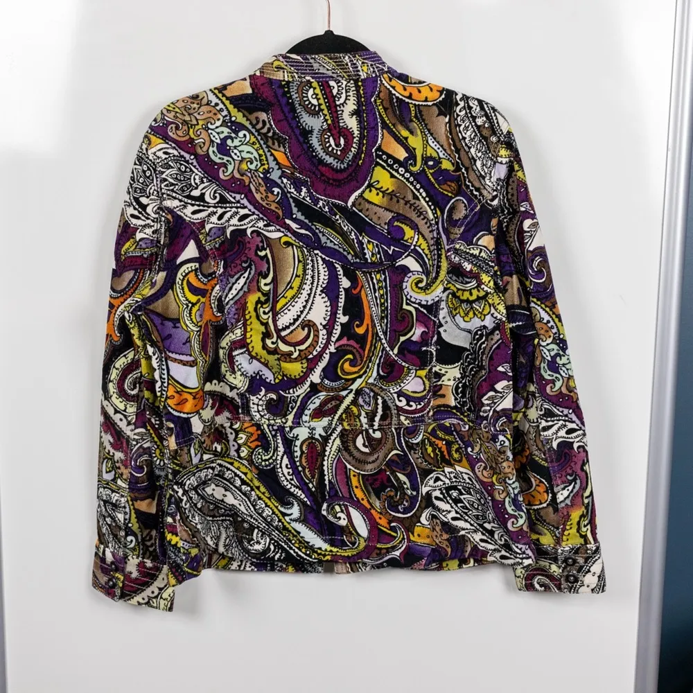 Chico’s Paisley Printed Corduroy Jacket - Image 2