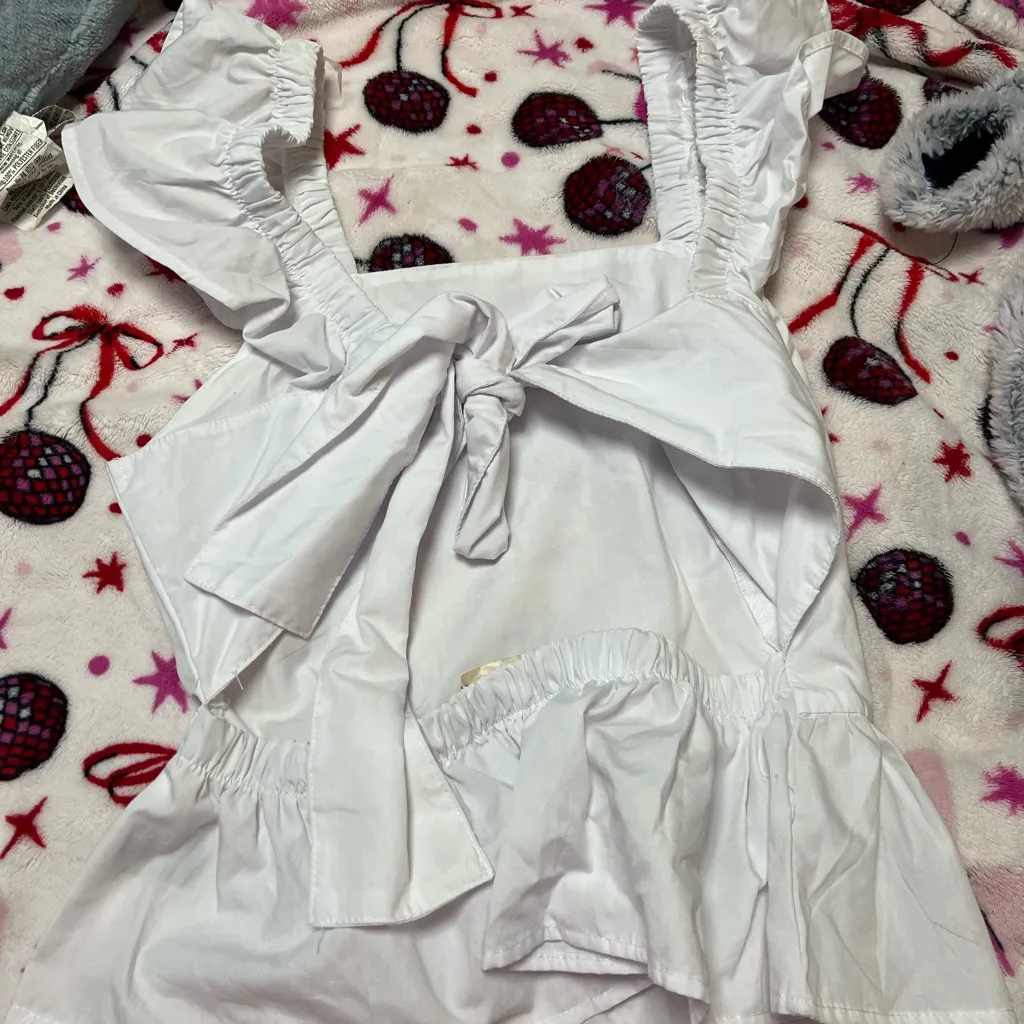 Altar'd State White Ruffle Blouse - Image 3