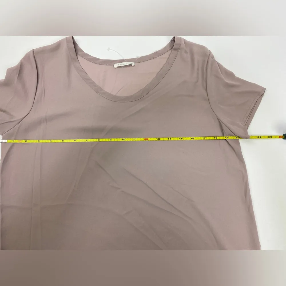 Soprano Beige Top NWOT Size M Short Sleeve Blouse - Image 5