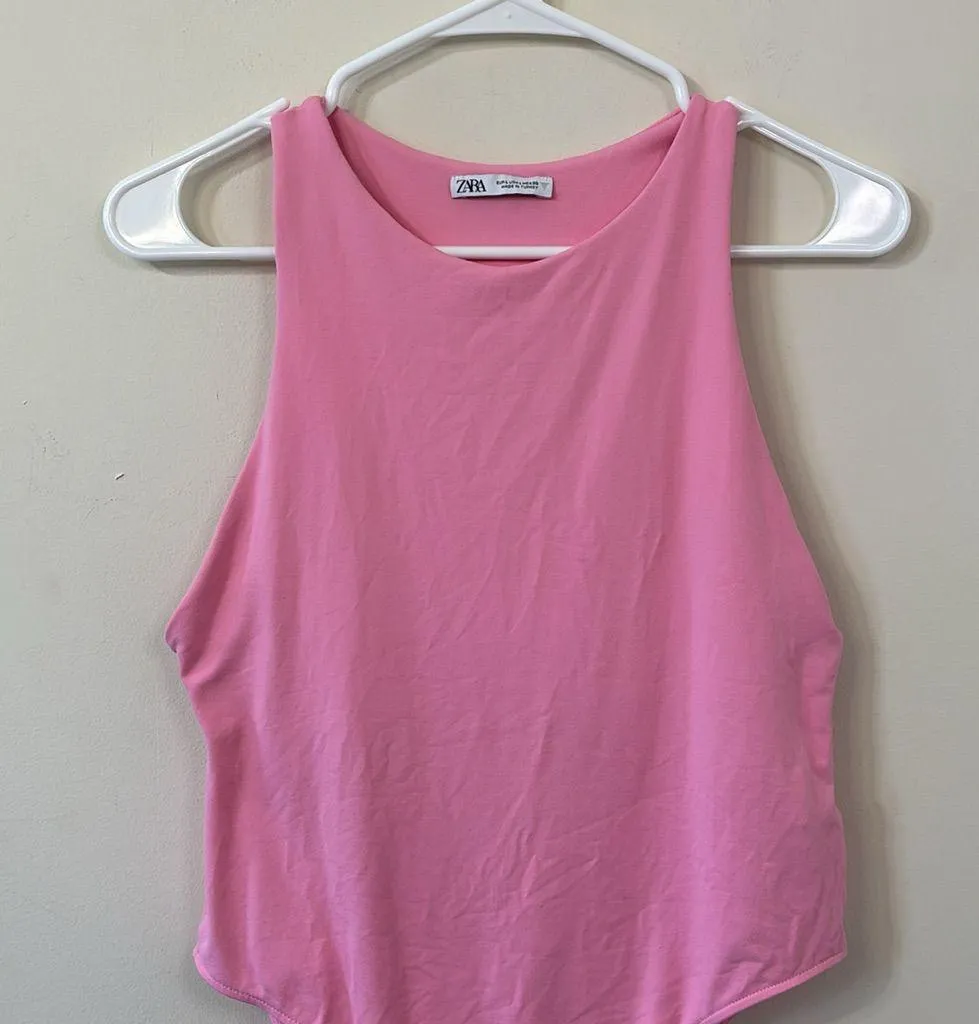 ZARA Halterneck Double Lined Bodysuit Size Large - Image 3