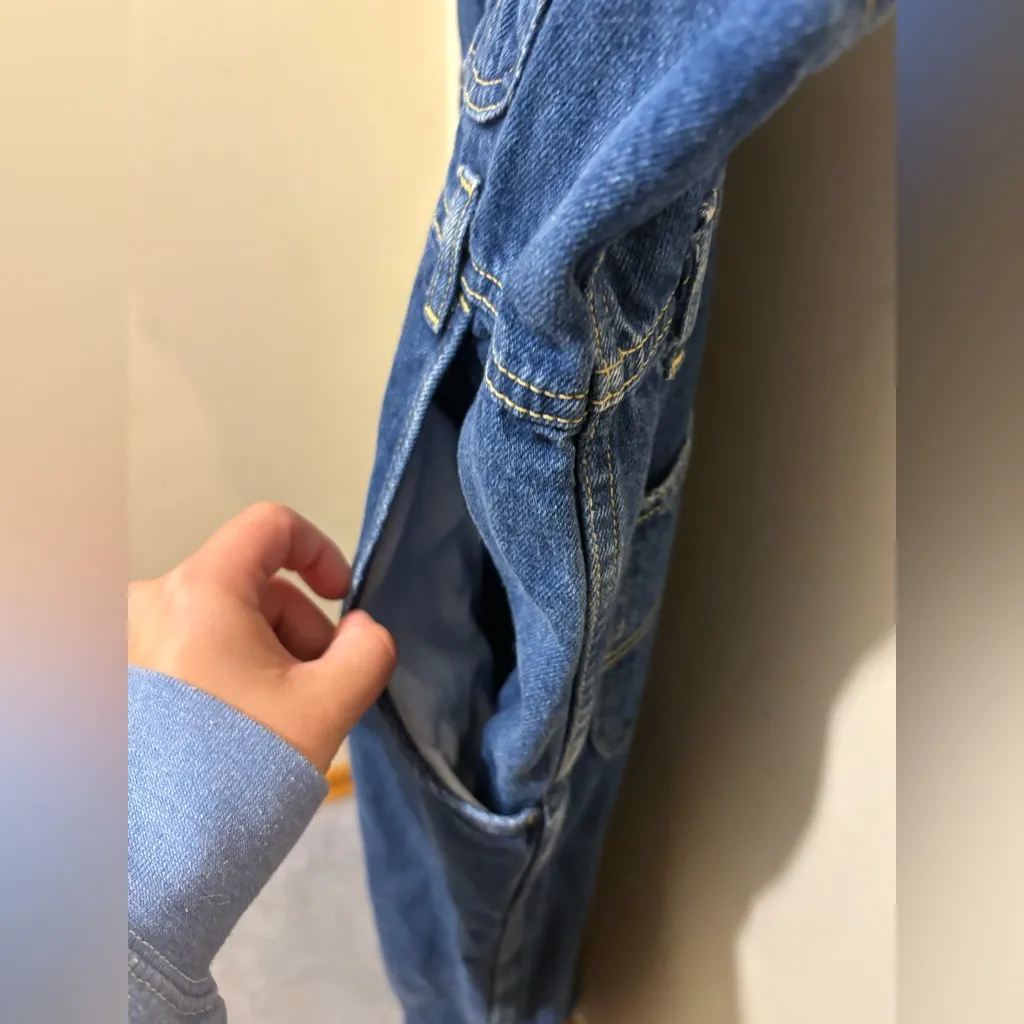 Lee Jeans Vintage Woman’s Button Up Overalls Size Medium - Image 6