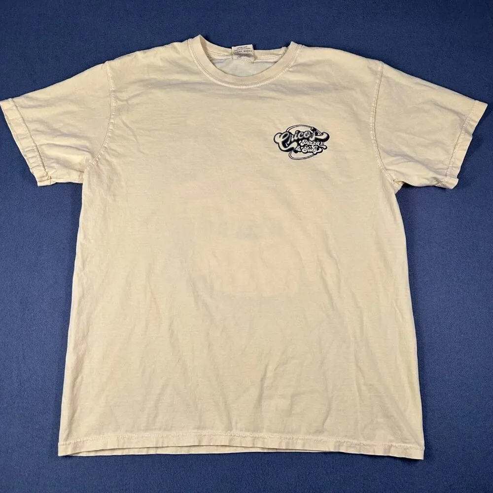 Cricos Pizza & Subs Comfort Colors Unisex Large Yellow Short Sleeve Graphic Tee - Image 2