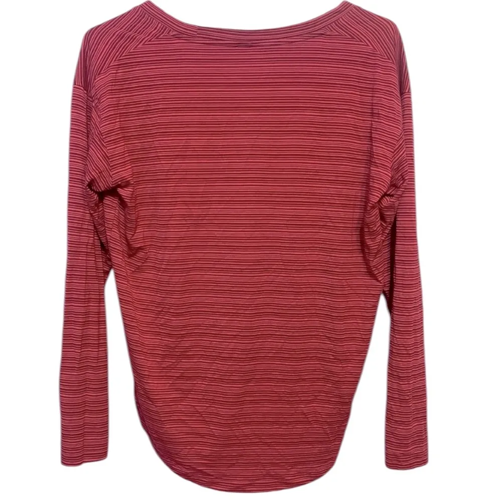 Athleta Cloudlight Stratus Striped Pullover Round Neck 657835 Long Sleeve Top - Image 3