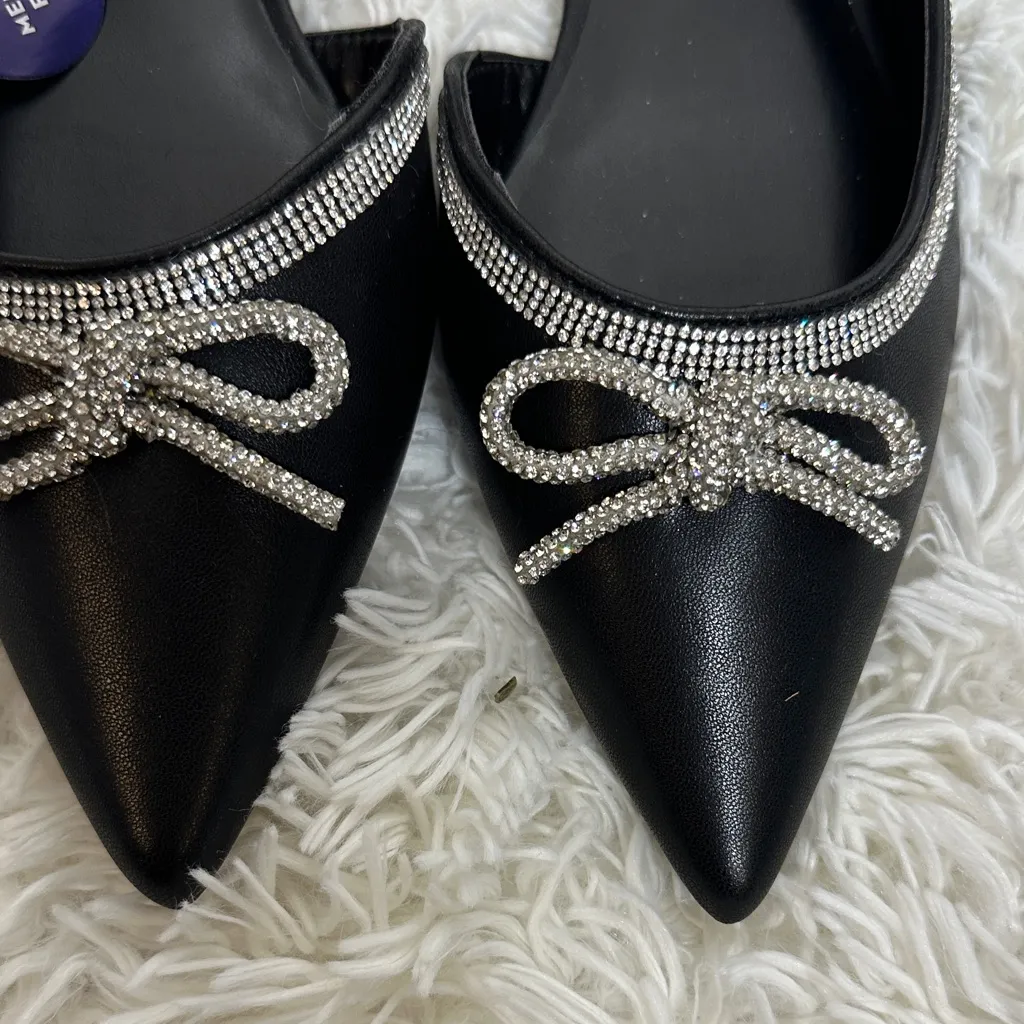 Apt. 9 Black Flats with Silver Bow Detail - Image 8