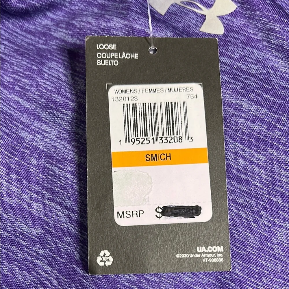 Under Armour  Purple Fitted Long Sleeve Tee - Image 6
