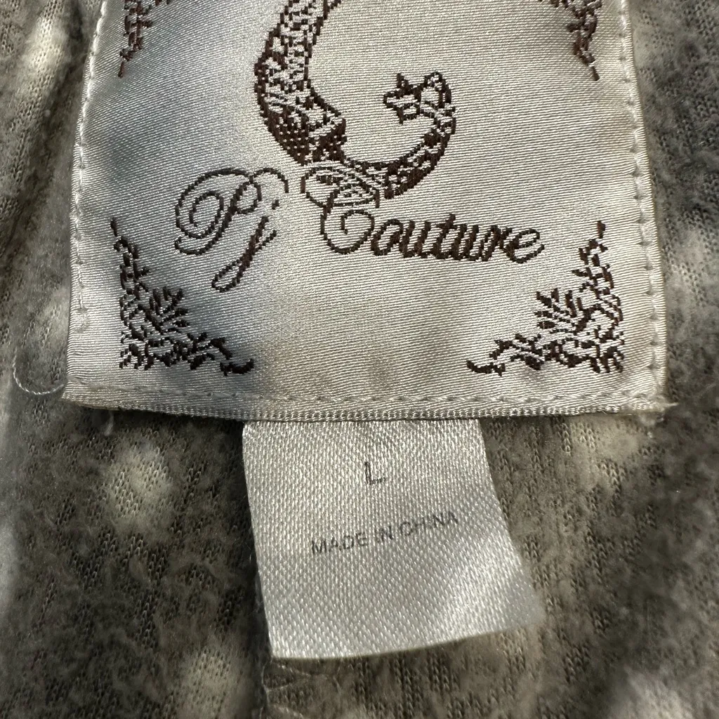 Pj Couture Pink Long Sleeve with Fox Design Size L - Image 9