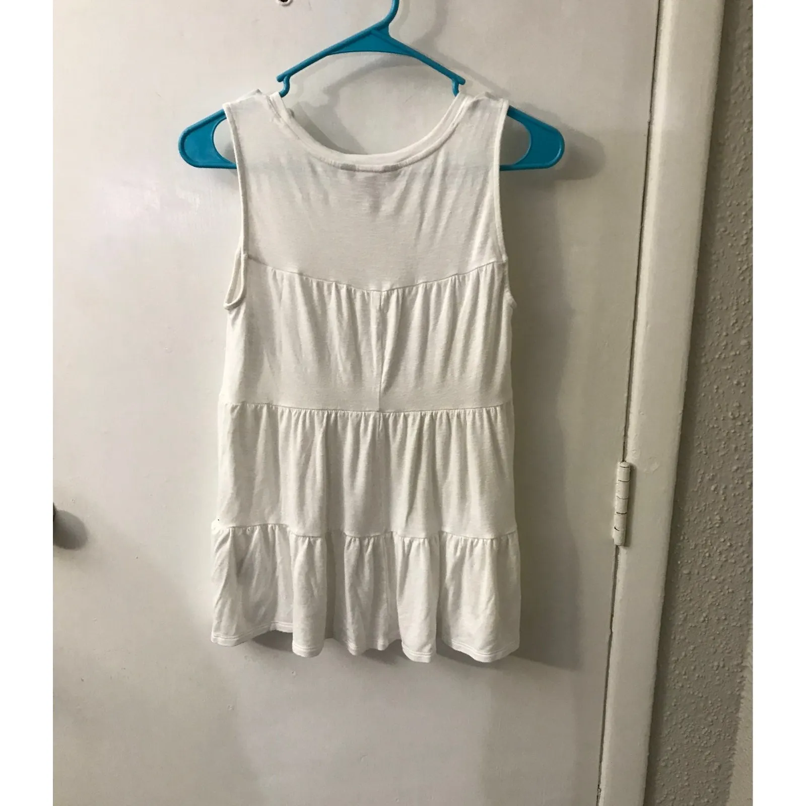 Simply Vera Wang White Tiered Tank Top XS Summer Festival Boho Coquette Girl - Image 4