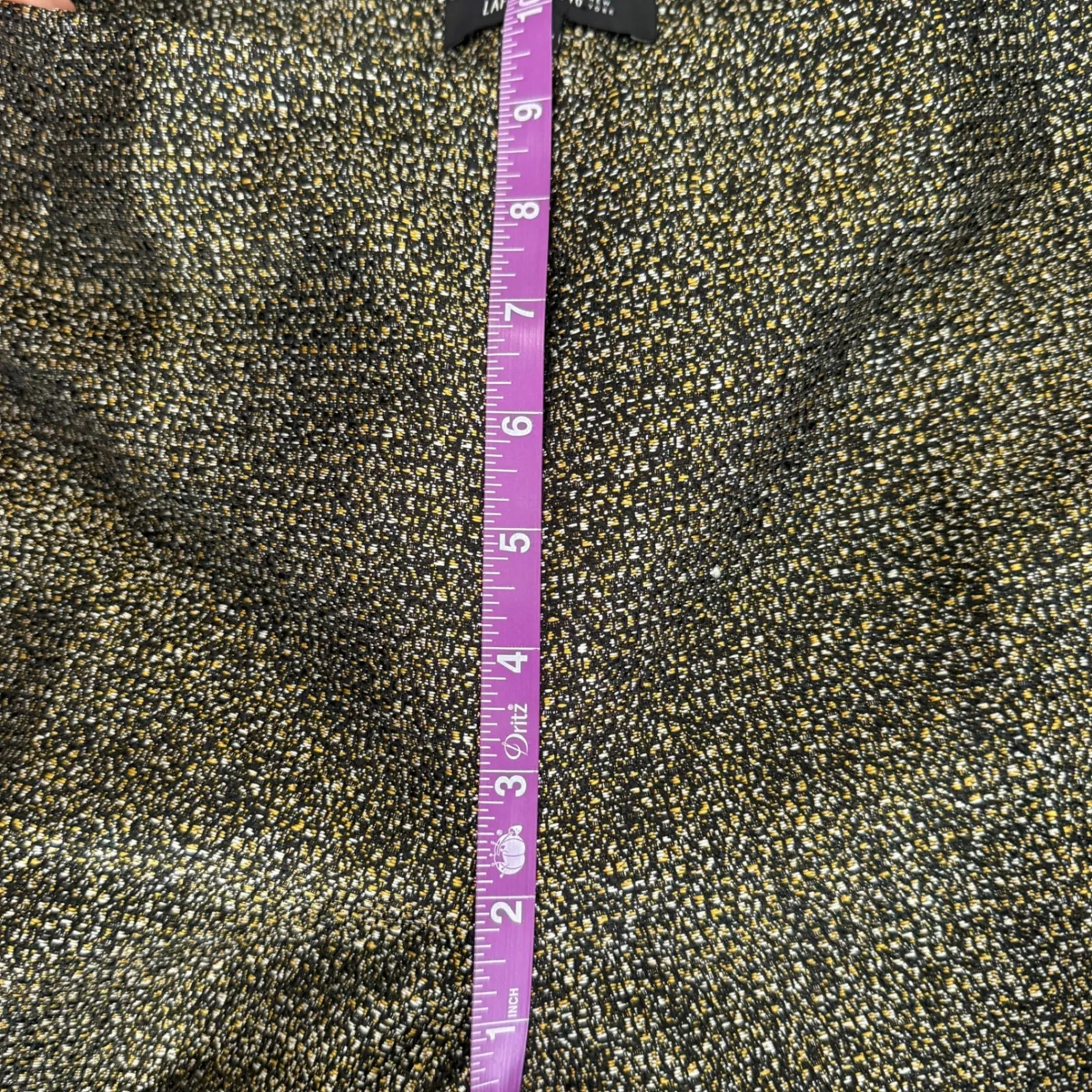 Lafayette 148 New York Black Gold Tweed Straight Leg Pants Trousers Size 8 - Image 10