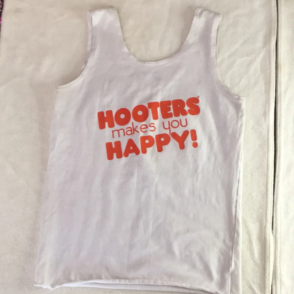 Bin 37 #5 Hooters Girl Worn uniform tank from Fort Lauderdale Florida Small - Image 4