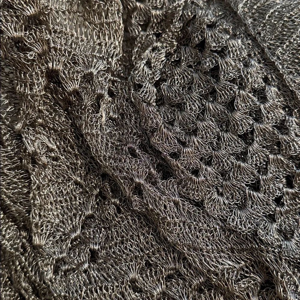 Metallic Chunky Knit Open Cardigan Rachel
Ray Gray - Image 9