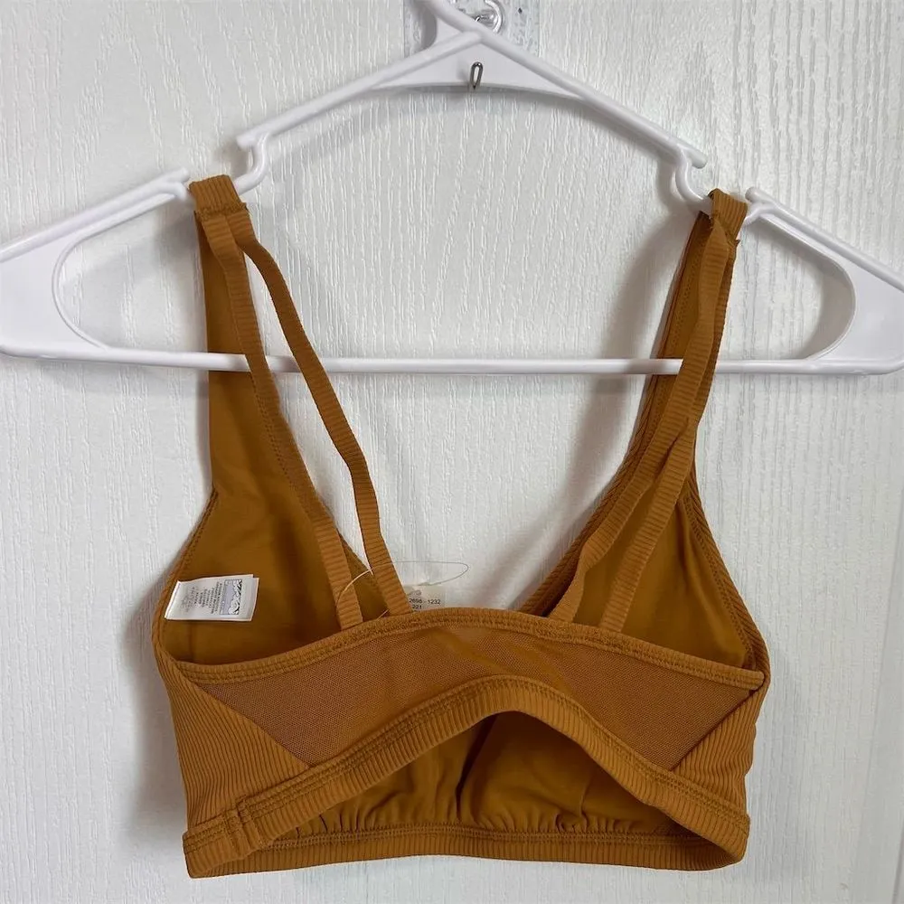 Aerie Women's Size XS Ribbed Sports Bra Medium Support‎ Yoga Gym NWT - Image 3