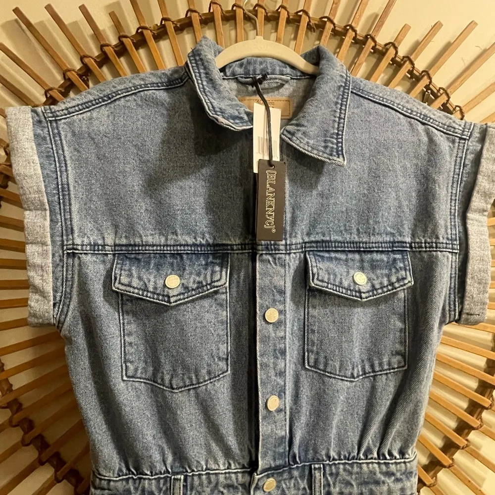 🆕 Women’s NWT Blank NYC Denim Jumpsuit Button Down - Image 3