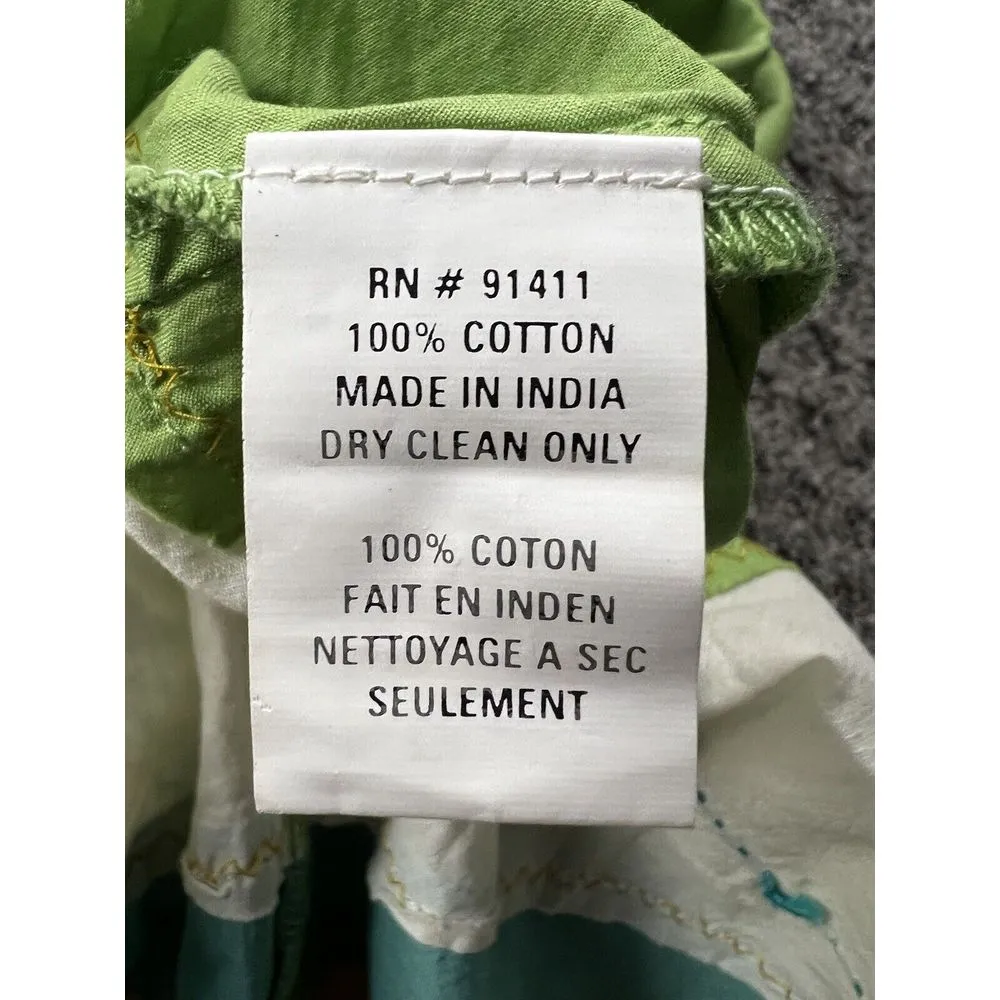 Aquarius  Anthropologie Size 2‎ Green Horizon Line Cotton Dress - Image 7