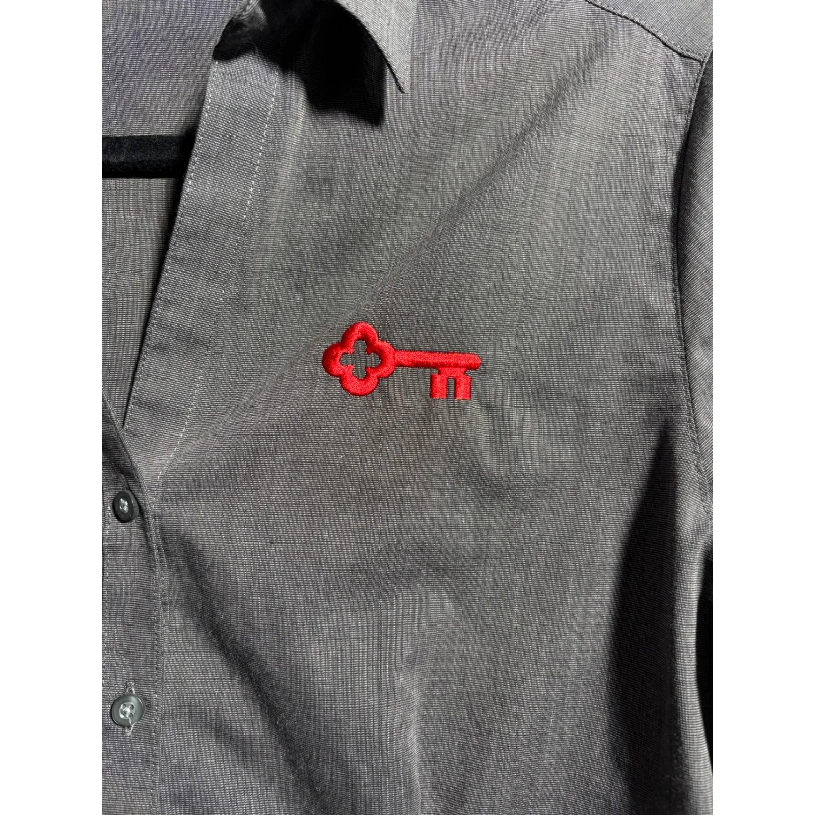 Vintage Key Bank Teller‎ Uniform Shirt Long Sleeve Button Up Top Retro Womens S - Image 4