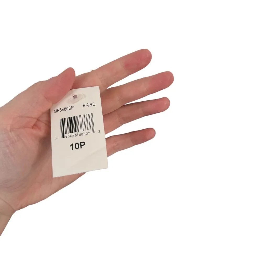 Tadashi Shoji Black Red Polka Dot Dress Pinup Rockabilly Retro Silk Womens 10P - Image 5