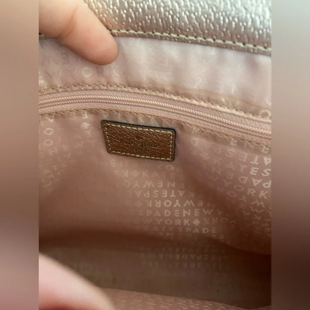 Kate Spade Metallic Gold Handbag and Wallet Set With Dustbag - Image 10