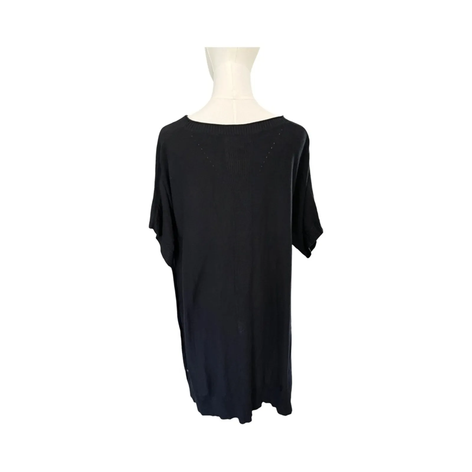 Lululemon One Size Black Relaxed Sweater Knit Tunic Top Viscose Cashmere Blend - Image 6