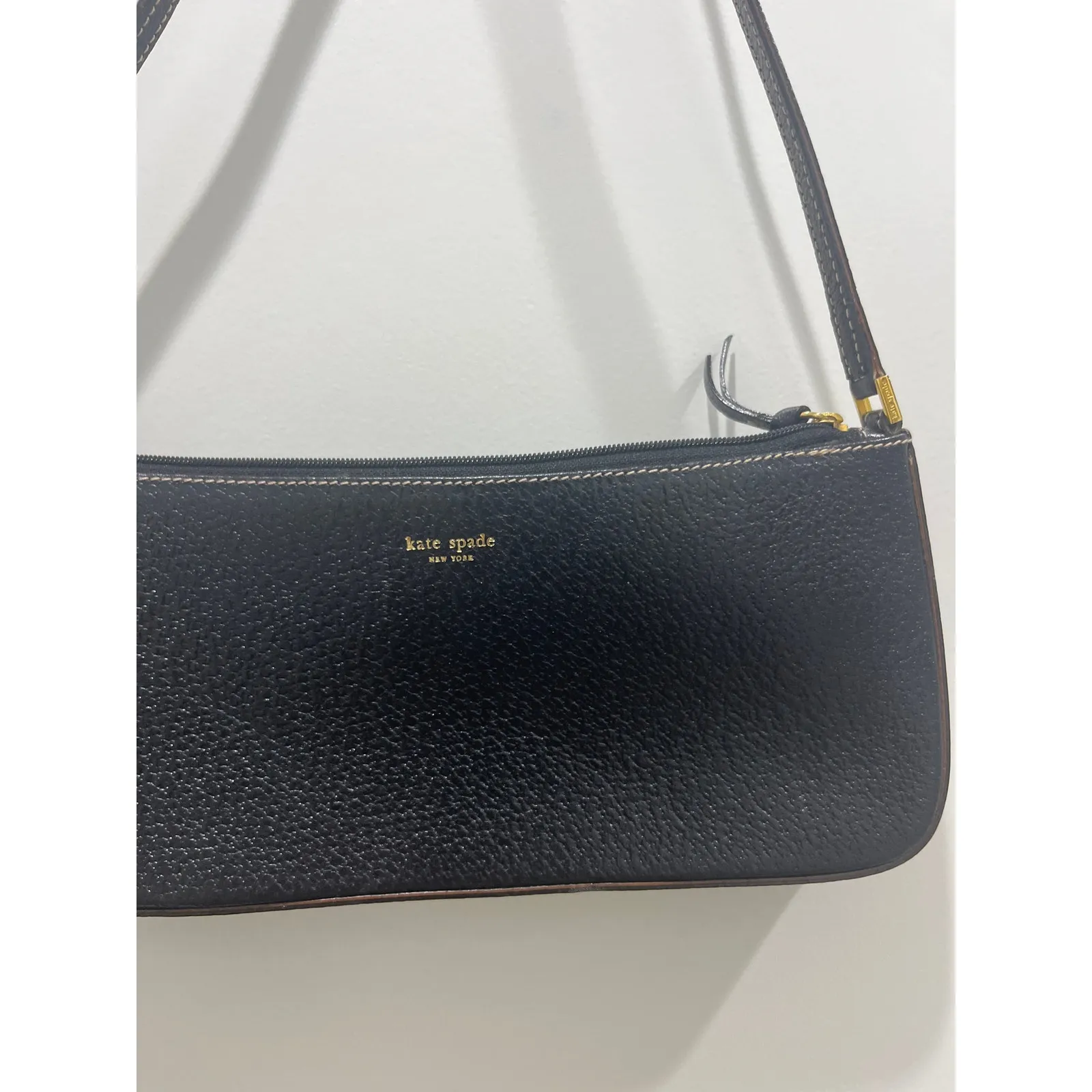 Kate Spade Vintage Black Leather Minimal Shoulder Bag - Image 2