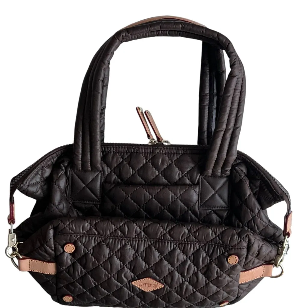 MZ Wallace Walnut Medium Sutton Deluxe Crossbody Bag Satchel Purse Brown RARE - Image 11