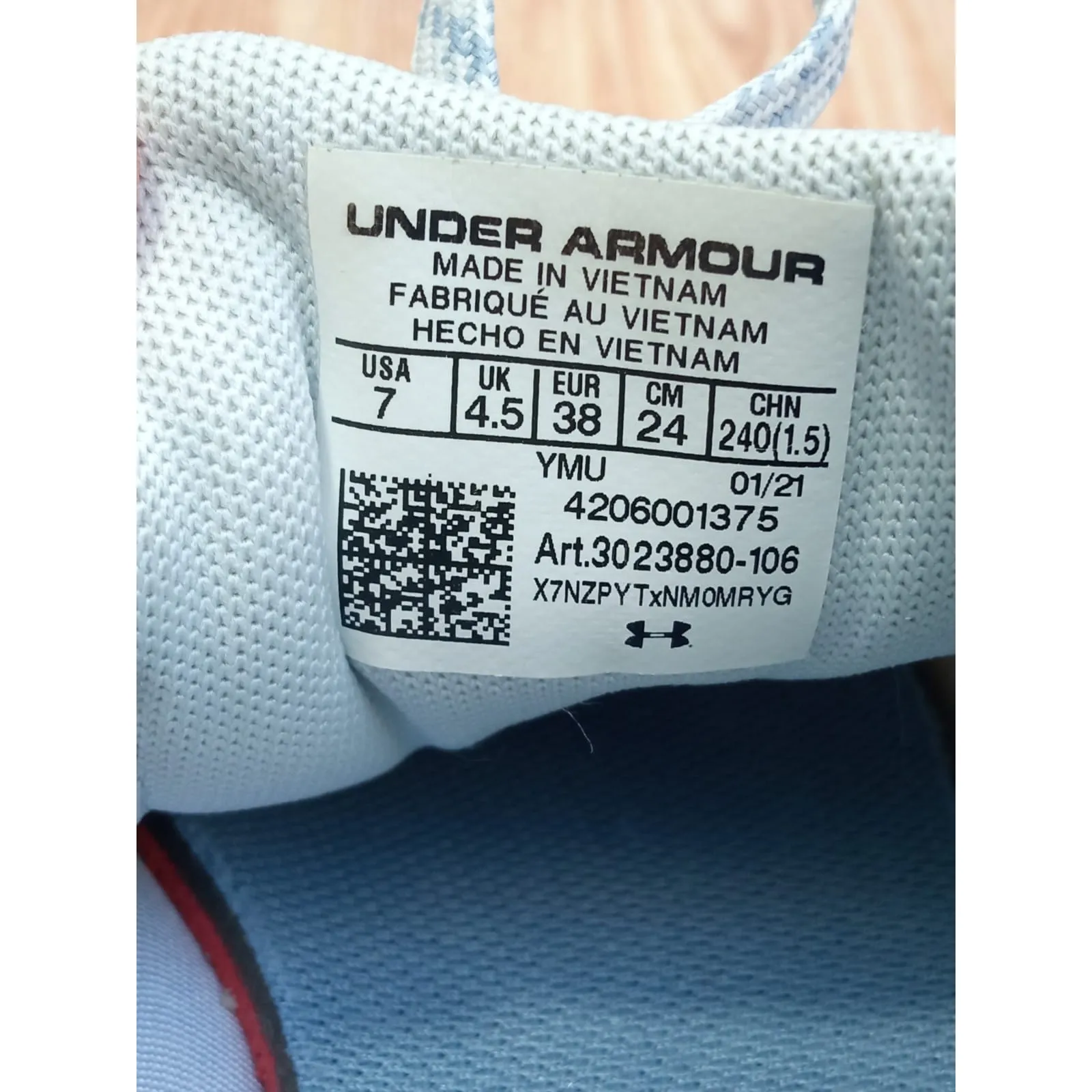 Under Armour Women's Running Shoe Charged Escape Gray Pink Splatter Size 7 - Image 8