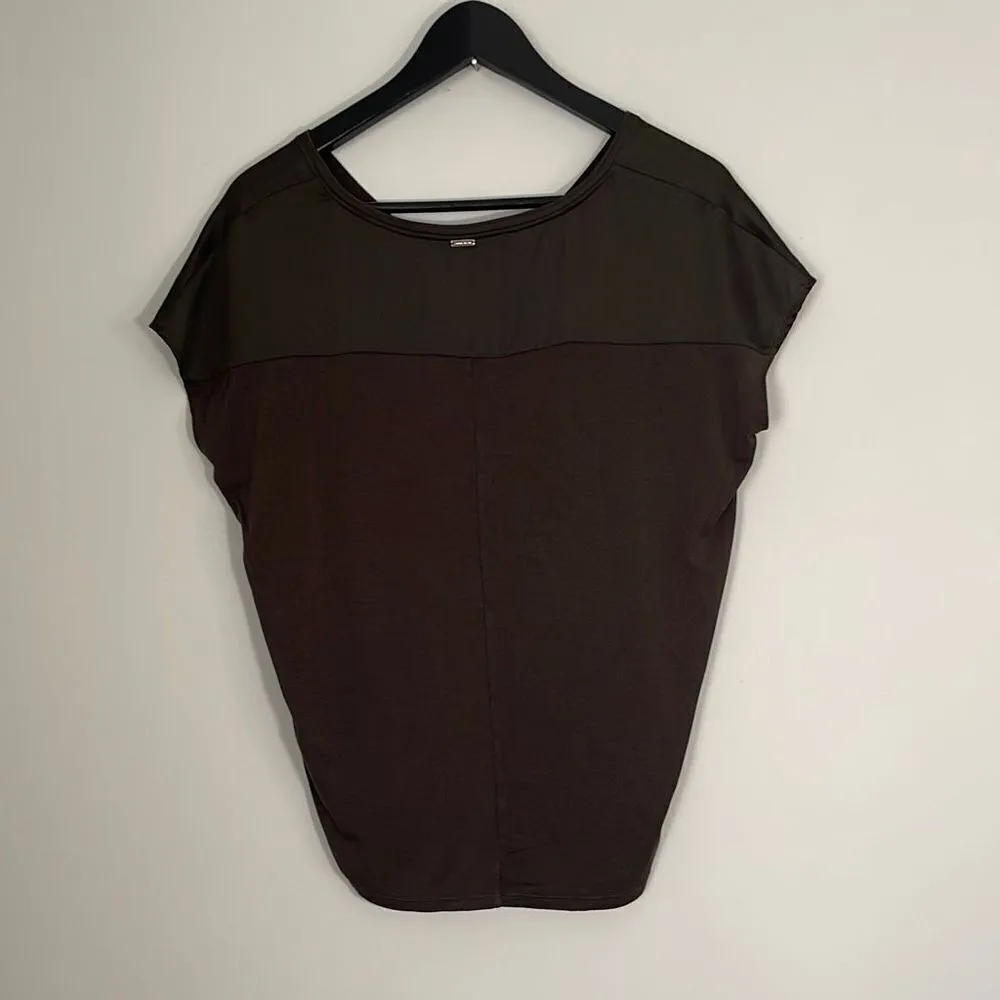 White House Black Market Women's Shirt‎ Top V Neck Cap Sleeve Brown Size XS - Image 5