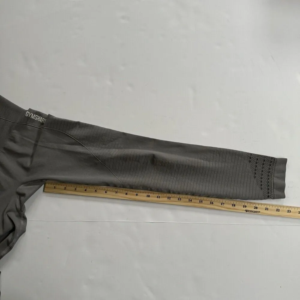 Gymshark High Waisted Seamless Leggings Womens Grey Marl Small Gym Athleisure - Image 13