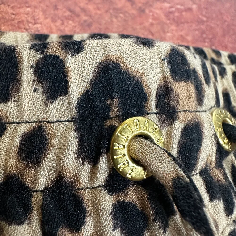 Zadig & Voltaire Leopard Print Elastic Waist Relaxed Pants Size Large - Image 2