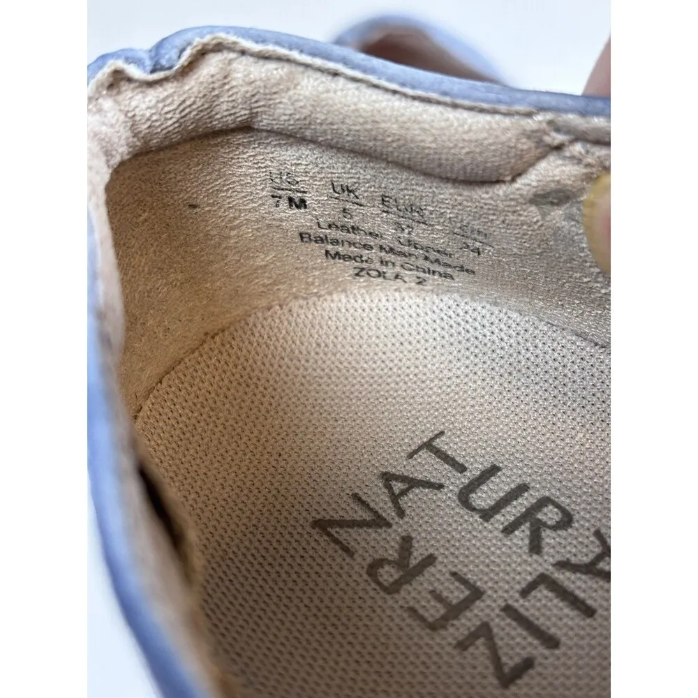 NATURALIZER 'Zola 2' Blue  Perforated Casual Slip On Shoes Womens Size US 7 M - Image 8