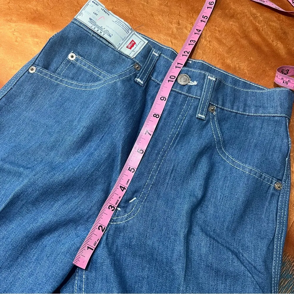 Vintage Levi’s Movin’ On Light wash Flare leg Jeans 80s NOS 28x32 Made in USA - Image 12
