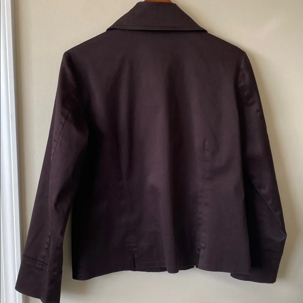 Chico's Dark Brown blazer Jacket size 1/8-M - Image 4