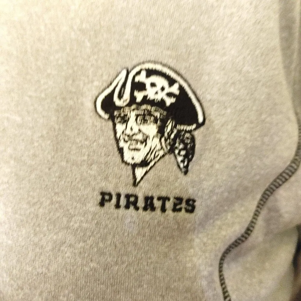 Pittsburgh Pirates DryTech Track Jacket Coat Medium Grey Black Lightweight Fitte Gray Size undefined - Image 5