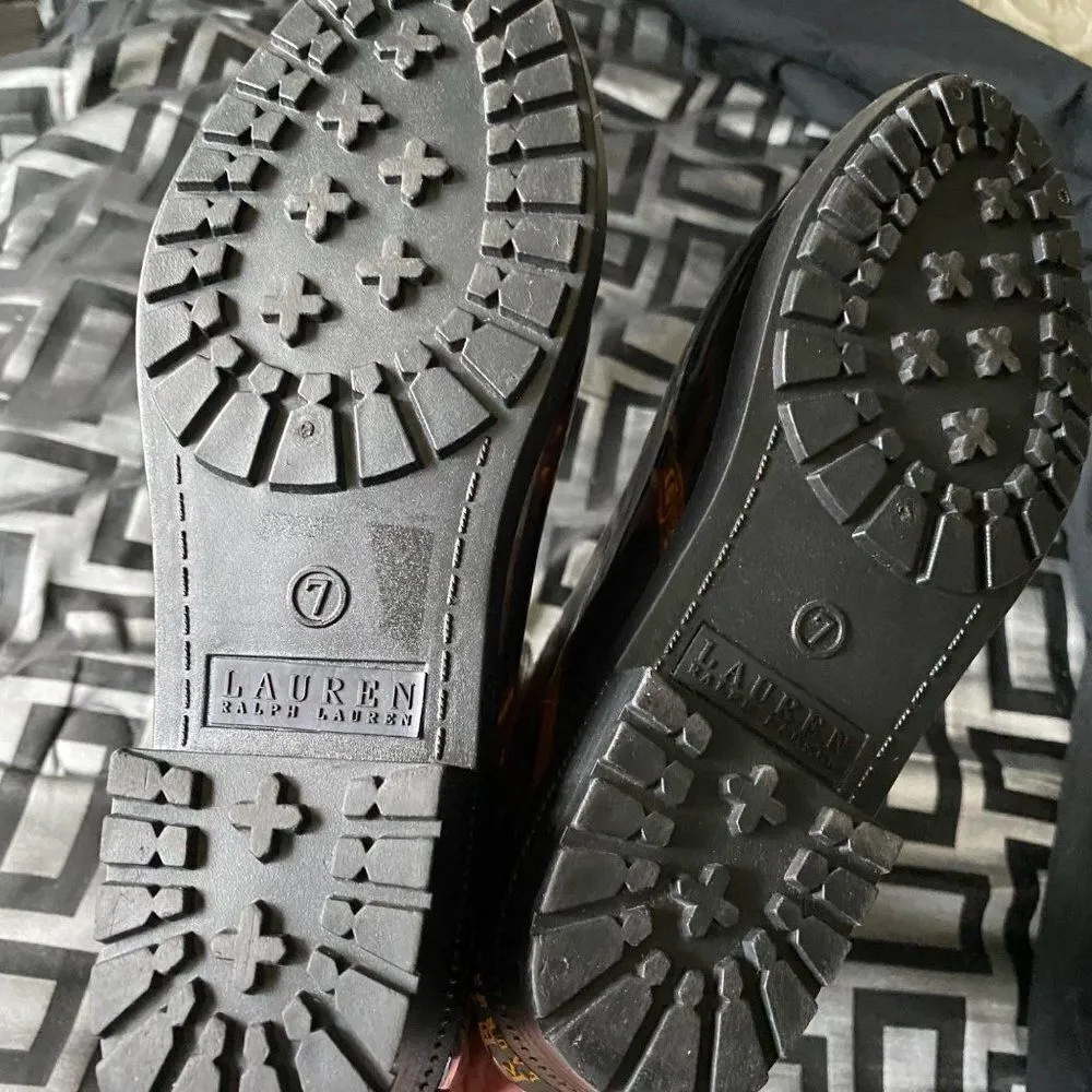 Ralph Lauren Black Gold Chainlink Calf Buckle Pull On - Image 8