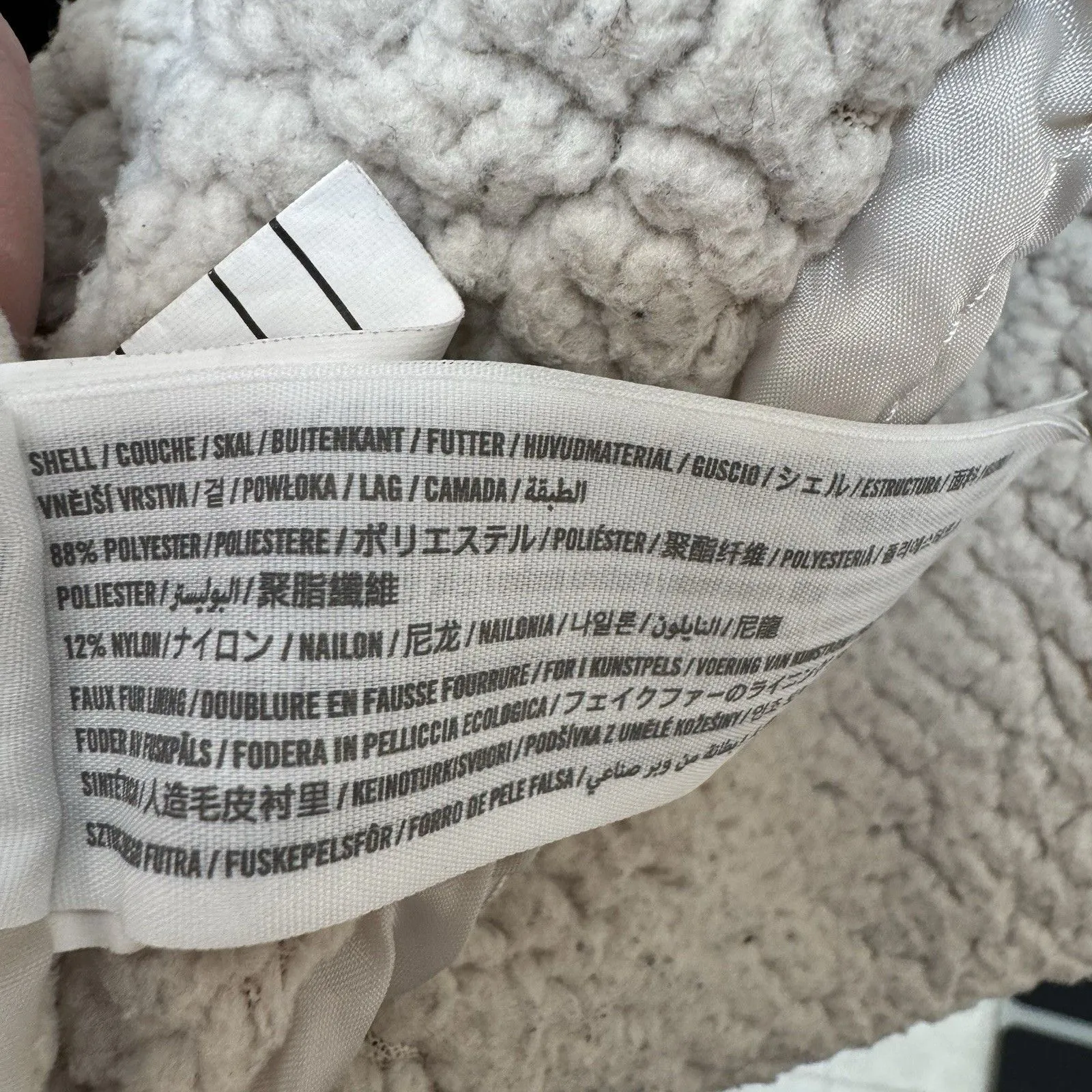 Abercrombie & Fitch Black Military Parka Sherpa-Lined Hooded Small *no Fur Trim* - Image 5