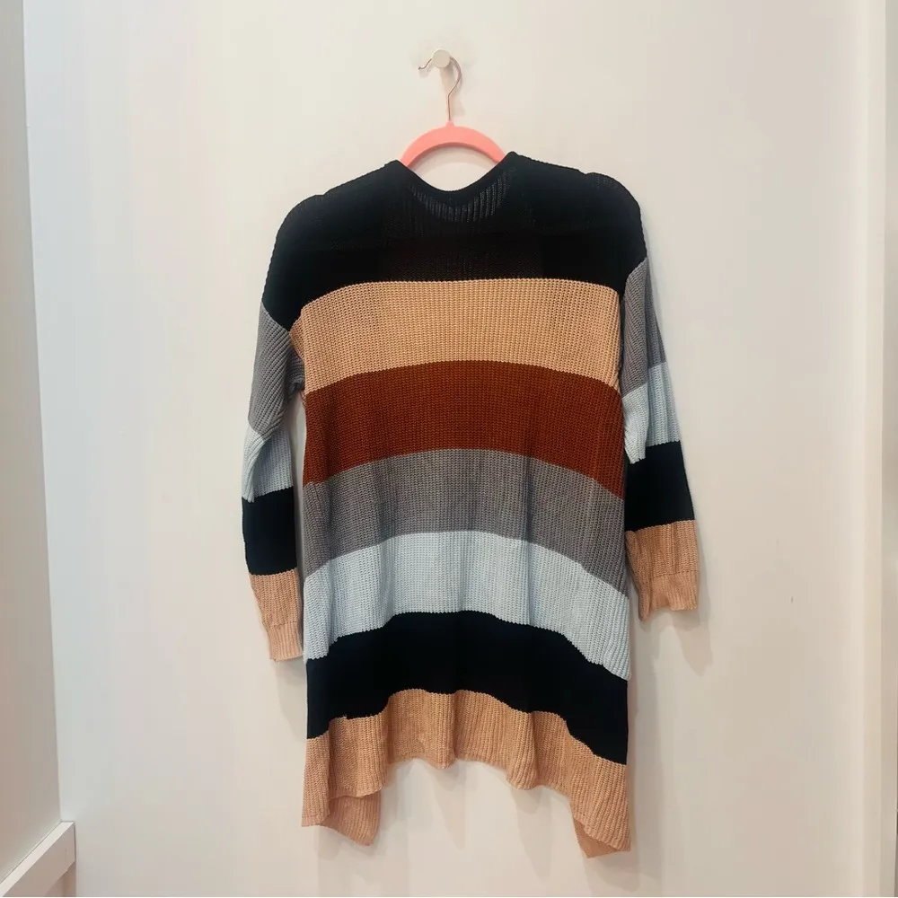 Boutique BABE STRIPED KNIT CARDIGAN size small - Image 5