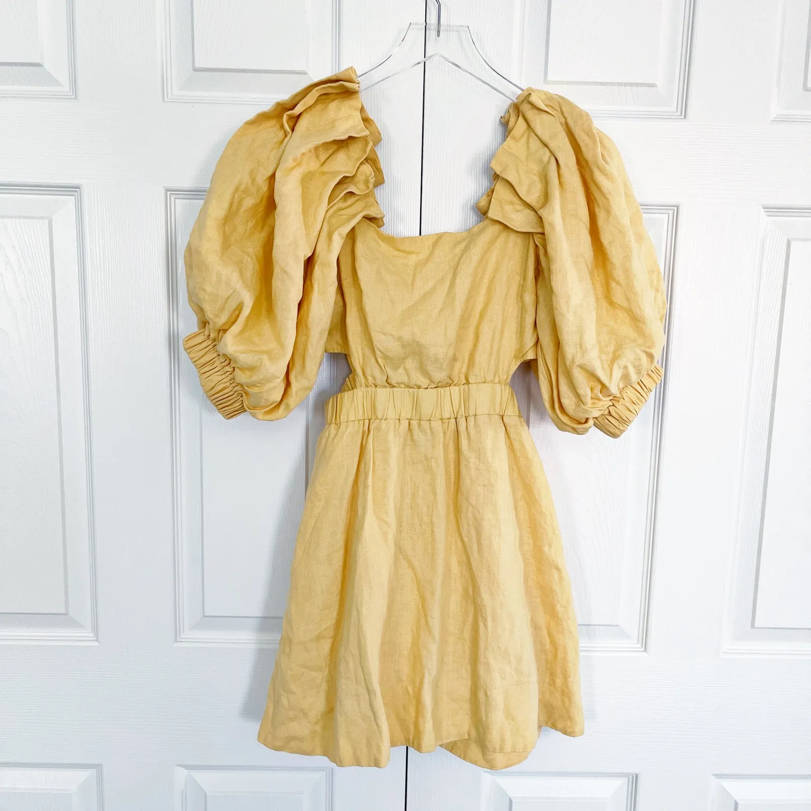 Sovere Noble Mini Dress in Buttercup Yellow Size M - Image 3